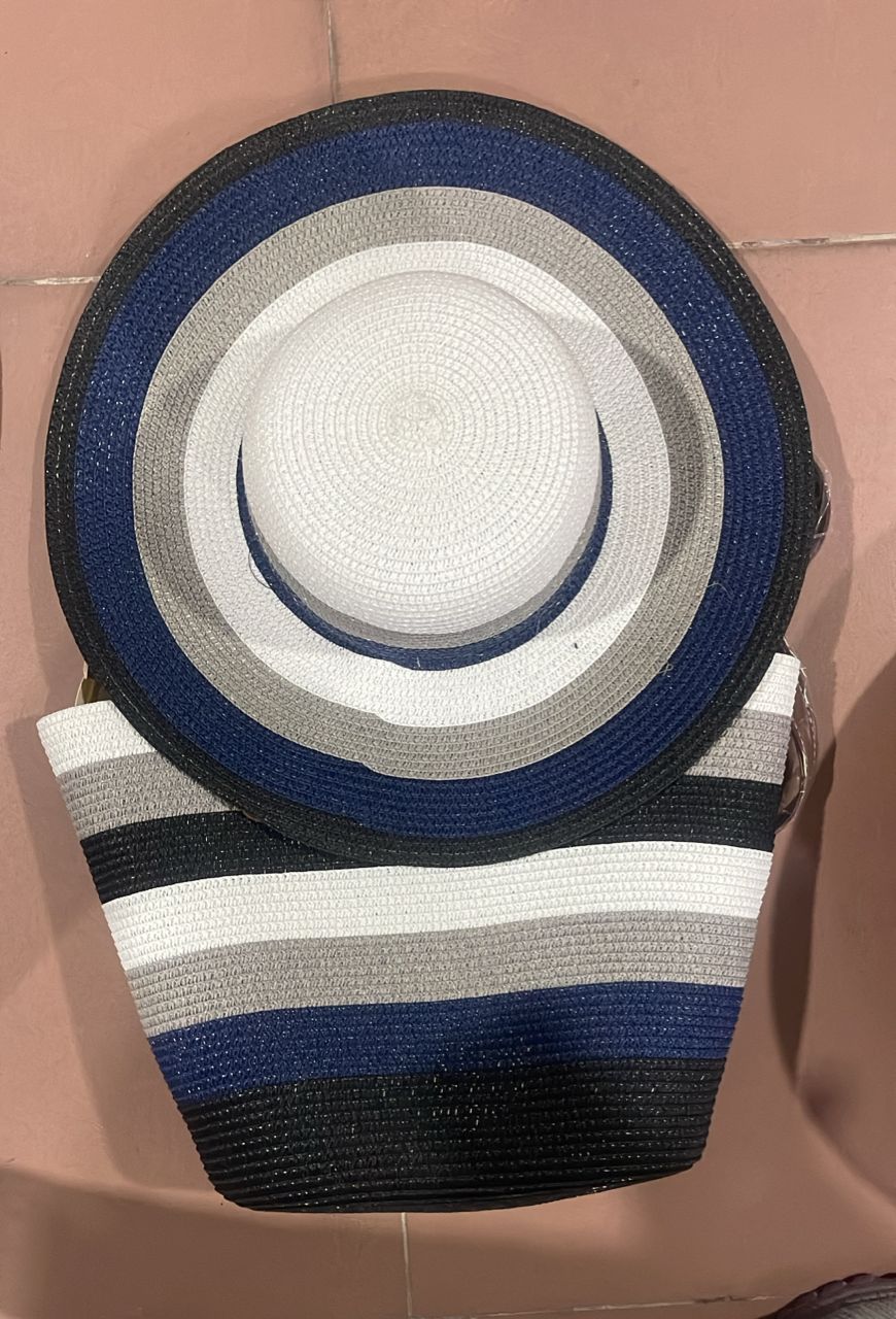 STRAW BAGS WITH HAT