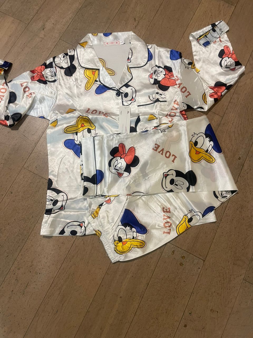 Mickey Mouse two pc silk pajamas